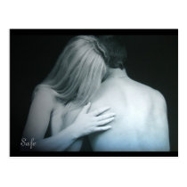 "Safe" Loving Couple Embrace Postcard