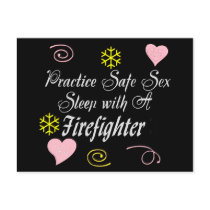 Safe Sex With A Firefighter DARK postcards