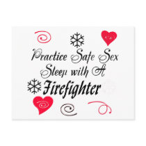 Safe Sex With A Firefighter LIGHT postcards
