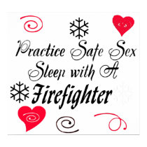 Safe Sex With A Firefighter LIGHT posters