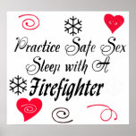 Safe Sex With A Firefighter LIGHT posters
