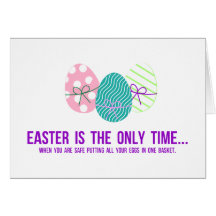 Safe to Put Eggs in One Basket Cards