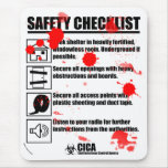Safety Checklist with blood splatter Mousepad