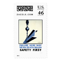 Safety In Construction 1937 WPA Postage Stamps
