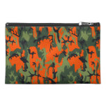 Safety Orange and Green Camo Travel Accessories Bag