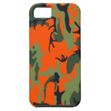 Safety Orange and Green Camo iPhone 5 Case