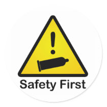 Safety roofridge round sticker