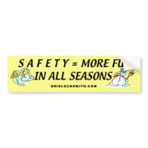 SAFETY=SEASONS bumper stickers