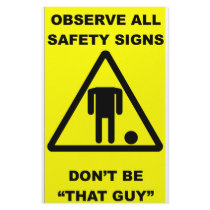 Safety Sign Warning Stationery Paper