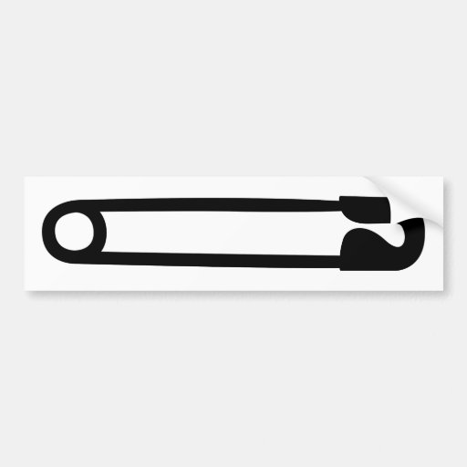 safetypin bumper sticker Zazzle