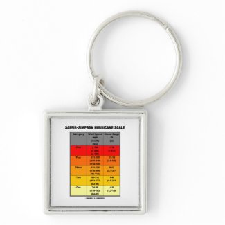 Saffir-Simpson Hurricane Scale (Meteorology) keychain
