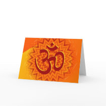 Saffrom Yellow Om Card