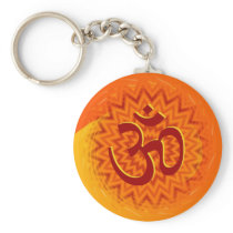 Saffrom Yellow Om Key Chains