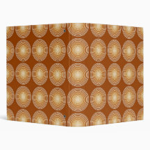 Saffron Color Circles Pattern Vinyl Binder