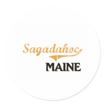 Sagadahoc Maine Classic Round Stickers