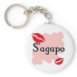 S'agapo - Greek - I love you Keychain
