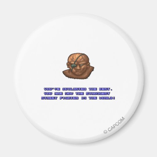 Sagat KO'ed Fridge Magnets