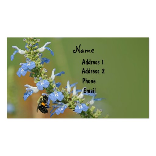 Sage and Bee Business Card (front side)