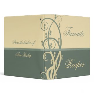 Sage and Canary Vine Recipe Book binder