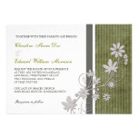 Sage and Charcoal Flower Wedding Invitation