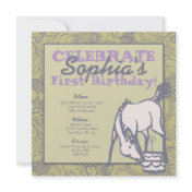 Sage and Lavender Pony Girl's First Birthday