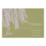 Sage and Lavender Willow Tree Wedding RSVP Personalized Announcement