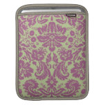 Sage and Purple Fancy Damask Sleeves For iPads