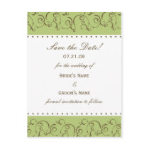 Sage & Chocolate Save the Date Postcard