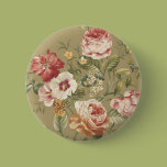 Sage Floral Roses Buttons