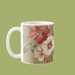 Sage Floral Roses Coffee Mugs