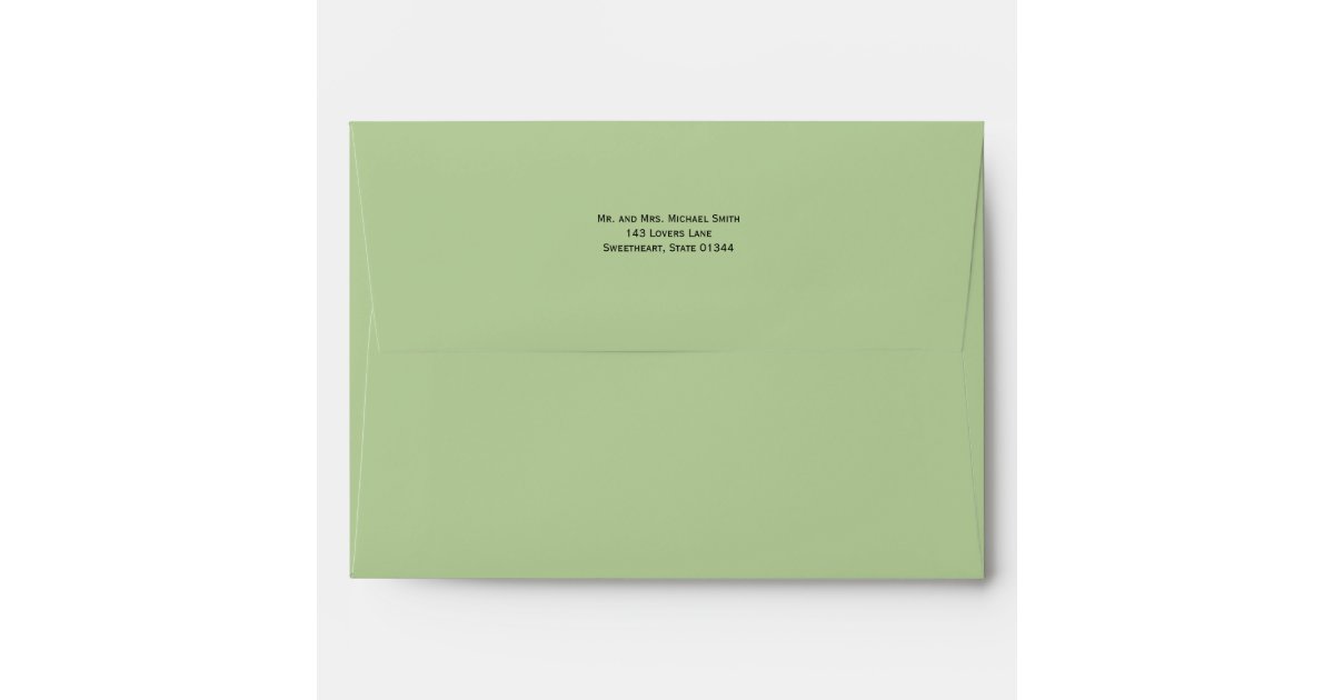 Sage Green 5x7 Envelope Zazzle