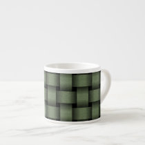 Sage Green Basket Weave Espresso Cups