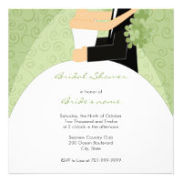 Sage Green Bridal Shower Invitations