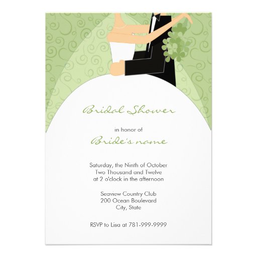 Sage Green Bridal Shower Invitations