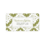 Sage Green Damask Return Address Label