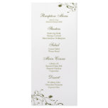 Sage Green Floral Decal Reception Menu rack cards