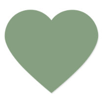 Sage Green Heart Sticker