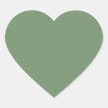 Sage Green Heart Sticker