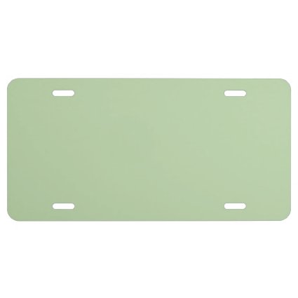 “Sage Green” License Plate