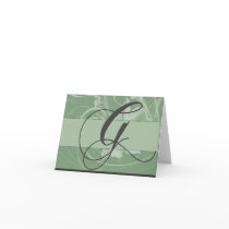 Sage green monogram card - Initial G by aslentz Sage green monogram card - Initial G