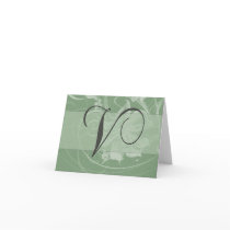 Sage green monogram card - Initial V by aslentz Sage green monogram card - Initial V