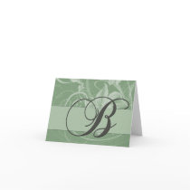 Sage green monogram card- Letter B by aslentz Sage green monogram card- Letter B