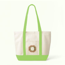 Sage Green & Peach Roses Tote Bag bags
