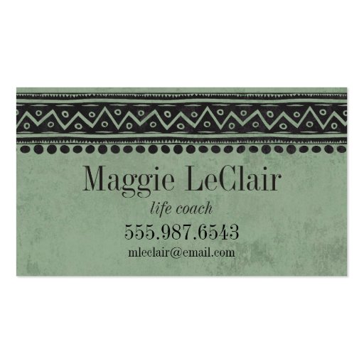 Sage Green Professional Appointments Business Card (front side)