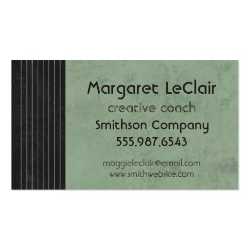 Sage Green Professional / Creative Business Card (front side)