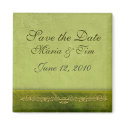 Sage green save the date template magnet