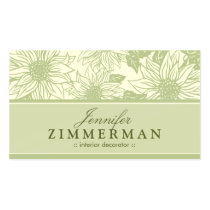 Sage Green Sunflowers Floral Business Card