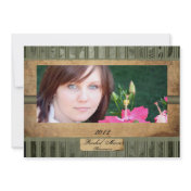 Sage Green Vintage Parchment Photo Graduation