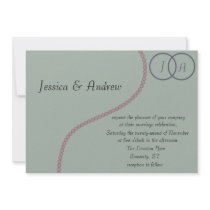 Sage Modern Elegant Wedding Invitation