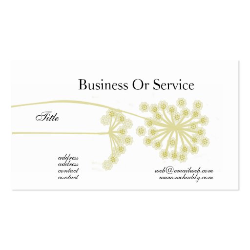 Sage Wildflower Floral Monogrammed Business Card Template (back side)